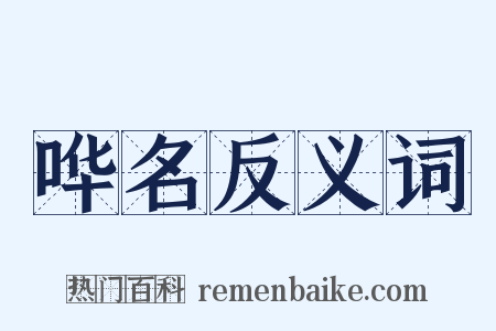 哗名反义词是什么意思的图片